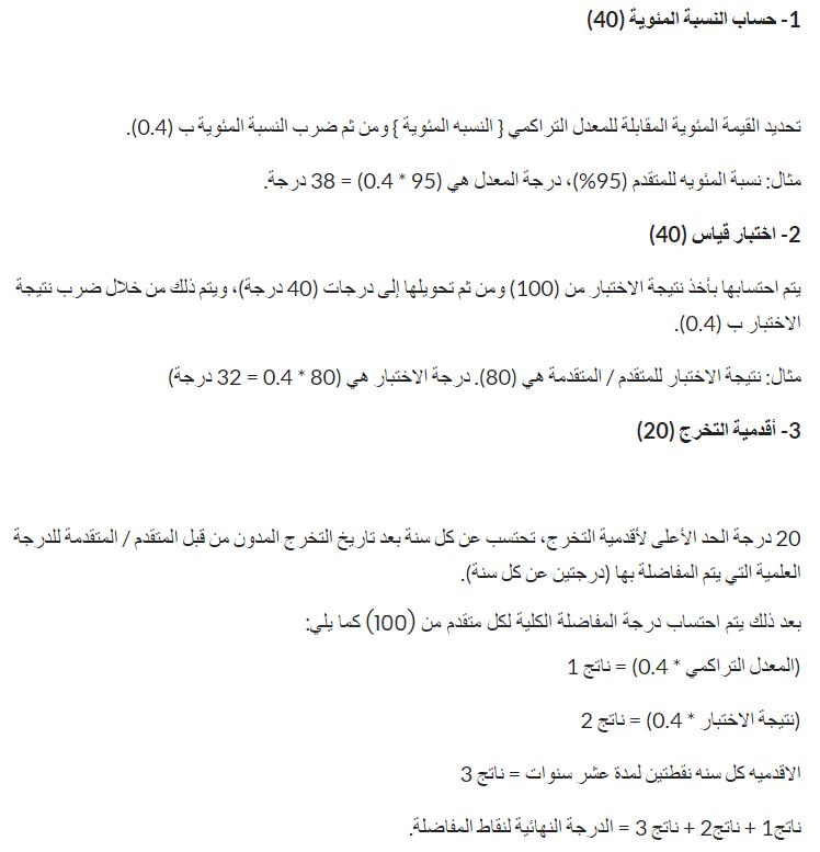 كيف احسب نقاطي في جدارة 1441 وطريقة حساب نقاط المفاضلة jadara 