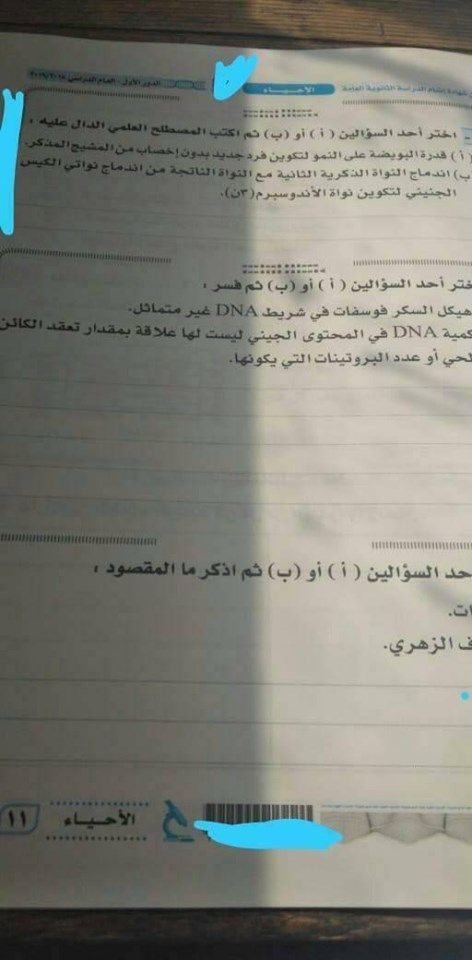 إجابة امتحان الأحياء 2019 النموذجية “إجابات وزارة التربية والتعليم” للثانوية العامة