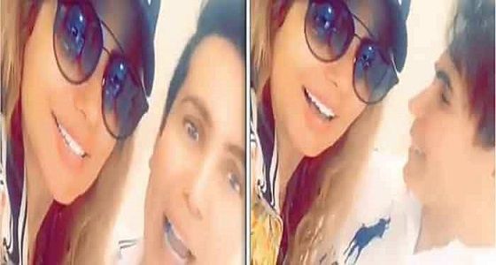 شاهد بالفيديو..حليمة بولند وشاب لبناني يحدثان ضجة كبيرة بحركاتهما.. قبلة ورقص وضحك