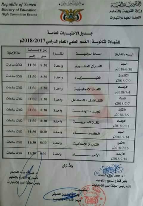 نتائج الصف التاسع اليمن 2019 “نتيجة الثانوية العامة اليمنية 2019 ” بالاسم ورقم الجلوس...