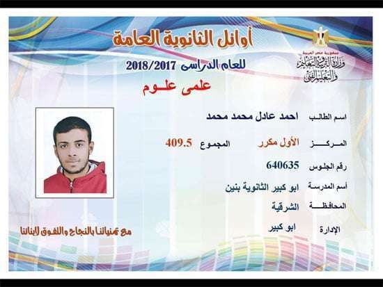 لائحة أسماء أوائل الثانوية العامة 2019 وزارة التربية والتعليم