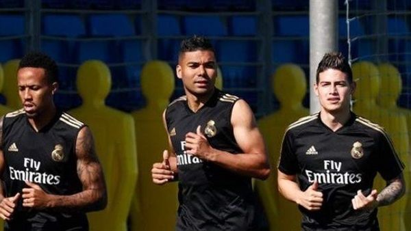 جايمس رودريغيز في تدريبات ريال مدريد