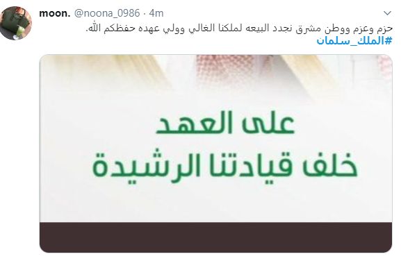"حزم وعزم ووطن مشرق".. سعوديون يجددون البيعة للملك سلمان بن عبد العزيز