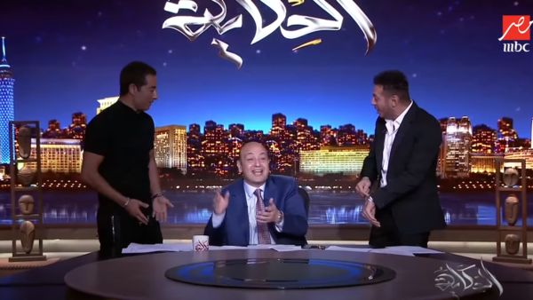 "يالا لم حاجتك".. مصطفى شعبان وعمرو سعد يقتحمان الاستوديو على عمروأديب