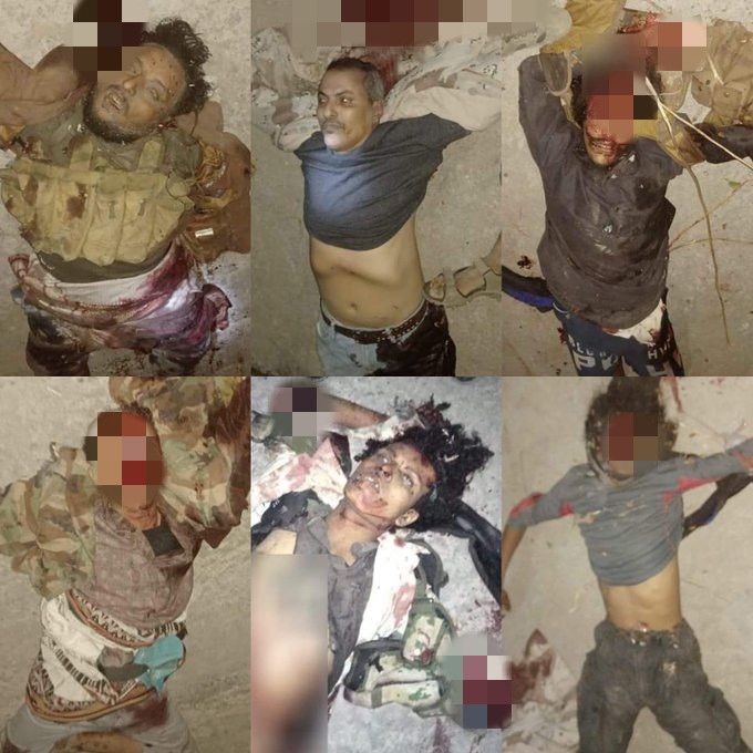 شاهد صور أولية لجثث تنظيم القاعدة مع قائد الهجوم وشقيقه المطلوبين دوليا.. أسماء وتطورت