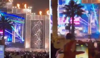 تراند اليوم : شاهد: جانب من احتفالات ⁧‫الرياض‬⁩ بمناسبة دخول ⁧‫عام 2024