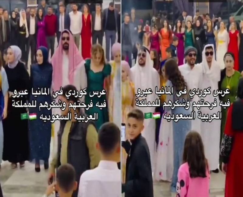 تراند اليوم : شاهد.. أكراد يرتدون الزي السعودي في احتفالهم بعرس في ألمانيا