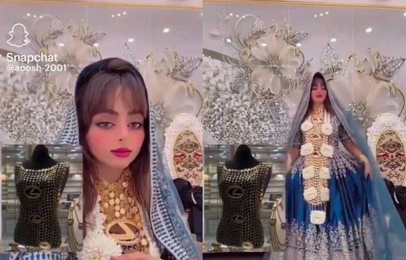 تراند اليوم : شاهد .. مشهورة السناب شات "سونكر" ترتدي عقد من الذهب تفوق قيمته 40 ألف ريال