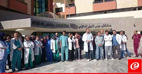 القصف الاسرائيلي استهدف حرم مستشفى ميس الجبل الحكومي والعناية الالهية حالت دون وقوع اصابات