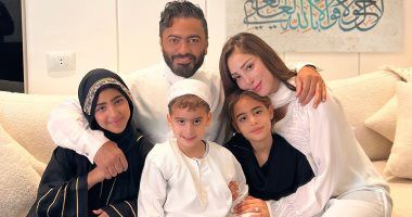 بسمة بوسيل: أنا وتامر حسنى مرجعناش لبعض وصورتنا كانت لإسعاد أطفالنا