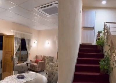 تراند اليوم : شاهد.. شخص يحول شقته داخل عمارة سكنية إلى مقهى شاي