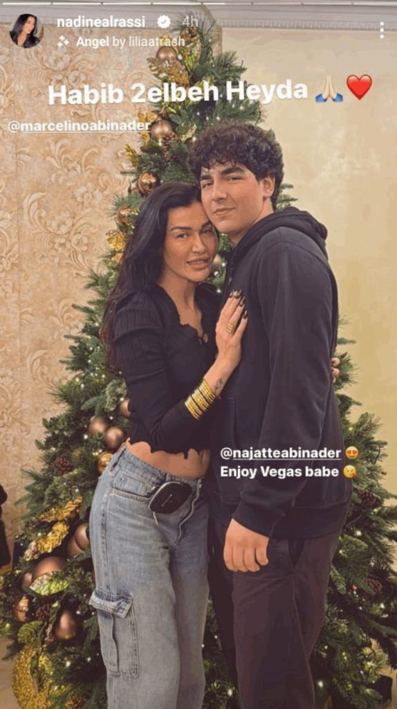 لم تراه منذ سنوات.. نادين الراسي تلتقى بابنها الشاب “مارسيل” هل يشبه خاله جورج الراسي؟ (صورة)