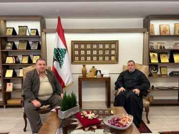 الأب بوعبود استقبل الشاعر جرمانوس جرمانوس ورئيس مركز بيروت الاجتماعي