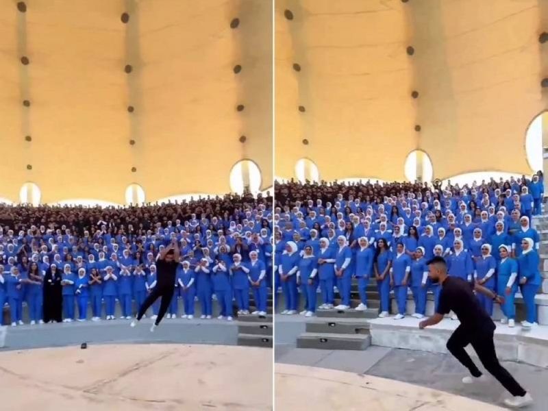 شاهد: طلاب جامعة في بغداد يحتفلون بتخرجهم على طريقة " كريستيانو"