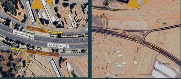 إغلاق جسر الطريق الدائري الشرقي وخدمة طريق مكة المكرمة