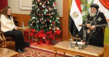 وزيرة التخطيط تهنئ البابا تواضروس بعيد الميلاد المجيد
