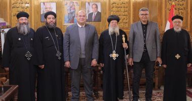 نائب محافظ الجيزة يزور مطرانية الأرثوذكس بطموه للتهنئة بعيد الميلاد