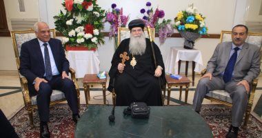 محافظ الجيزة يزور مقر مطرانية شمال الجيزة للتهنئة بعيد الميلاد المجيد