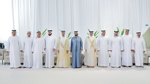 محمد بن راشد وسعود المعلا وسعود القاسمي يحضرون أفراح الطاير والمهيري