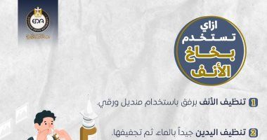 هيئة الدواء تكشف الطرق الآمنة لاستخدام بخاخ الأنف.. إنفو جراف