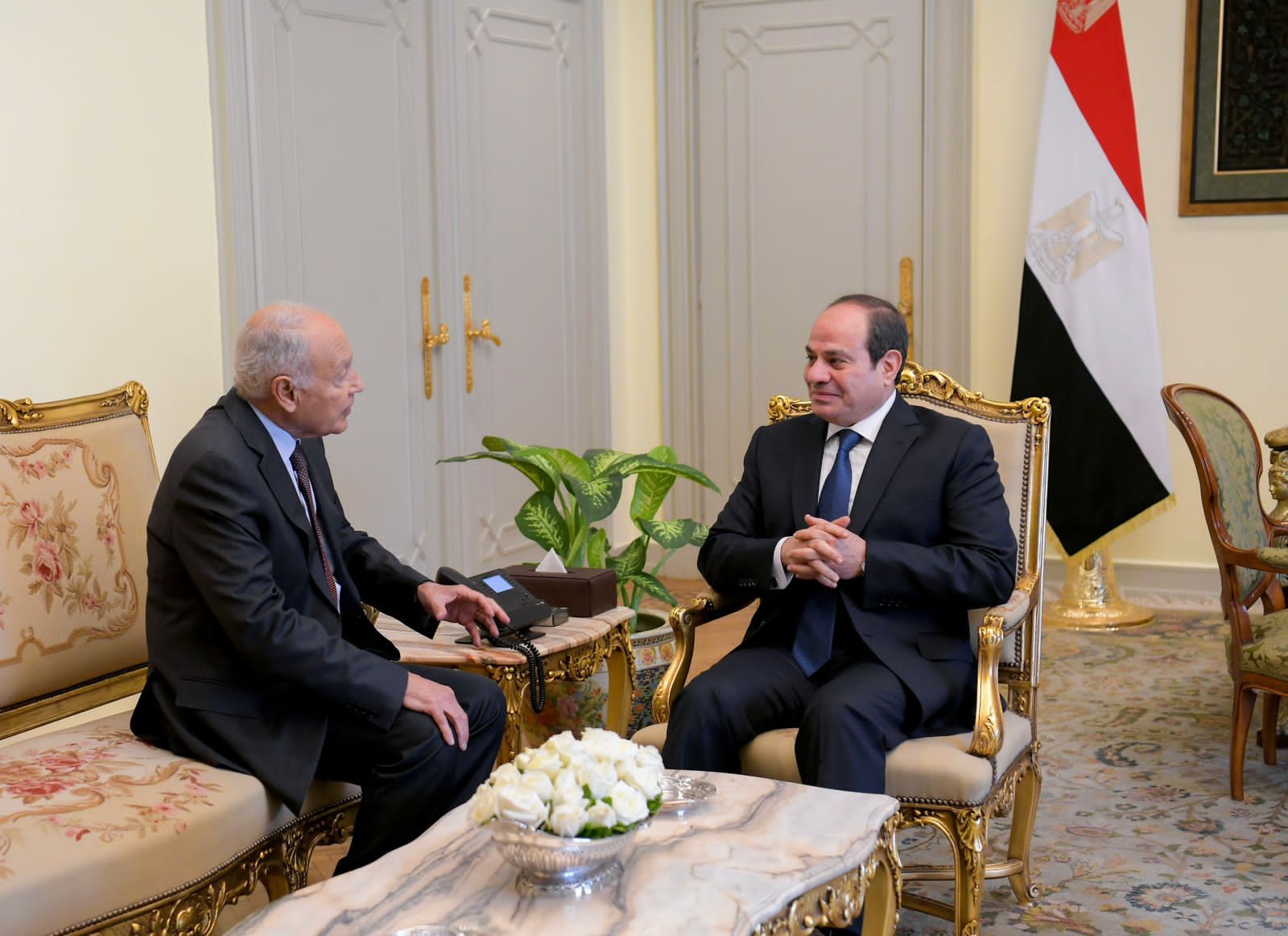 الرئيس عبد الفتاح السيسي مع الدكتور أحمد أبو الغيط الرئيس عبد الفتاح السيسي مع الدكتور أحمد أبو الغيط