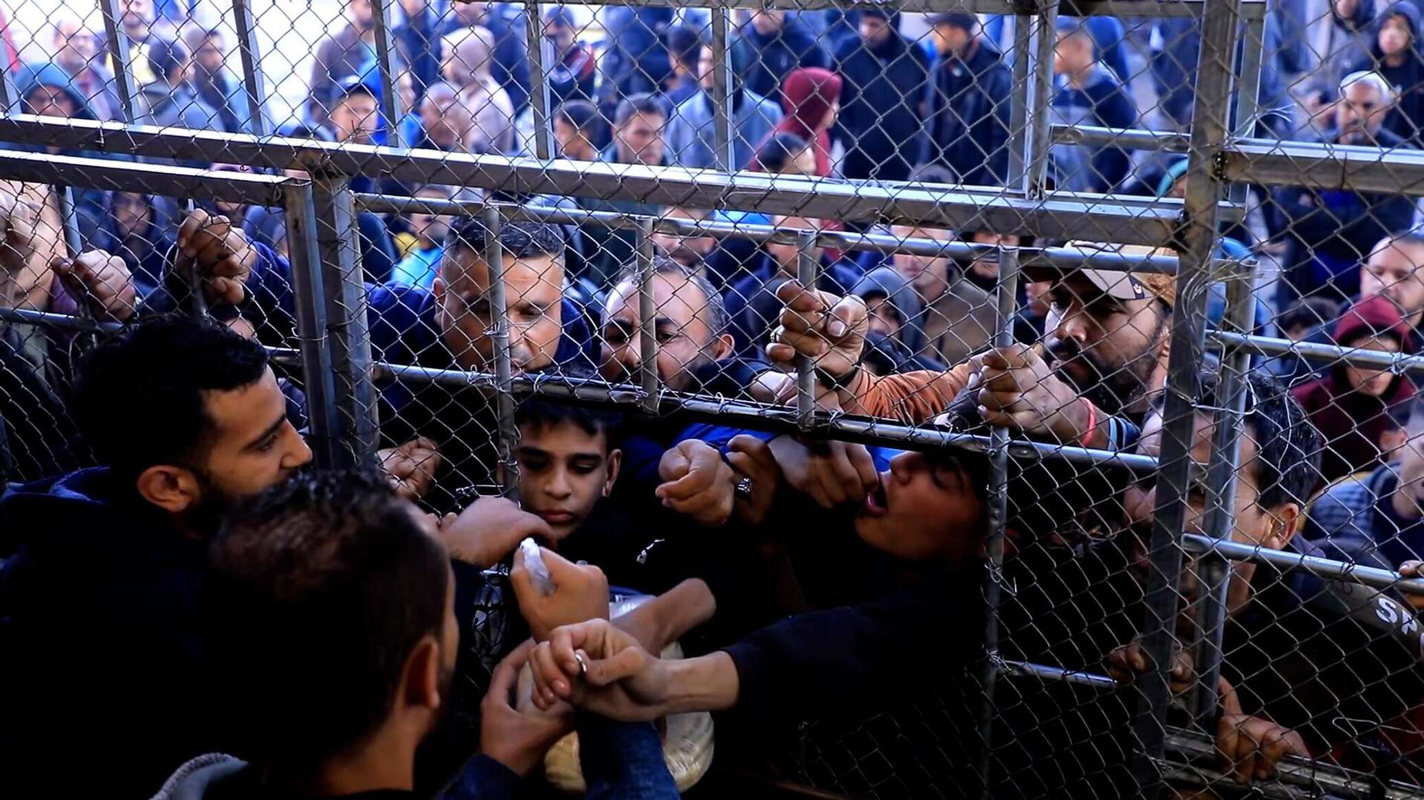 نازحون ينتظرون للحصول على الخبز في رفح جنوب قطاع غزة لأول مرة منذ نحو شهرين... صور وفيديو