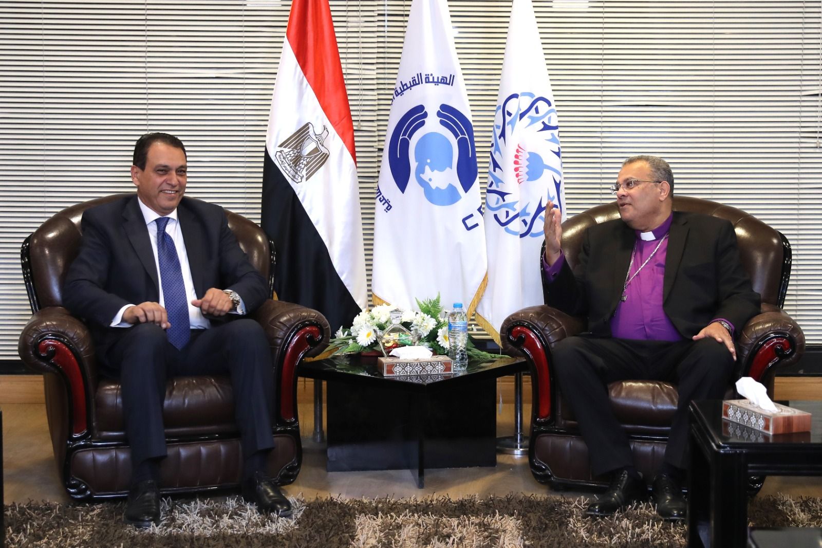 رئيس الطائفة الإنجيلية يستقبل وزير المجالس النيابية للتهنئة بعيد الميلاد المجيد