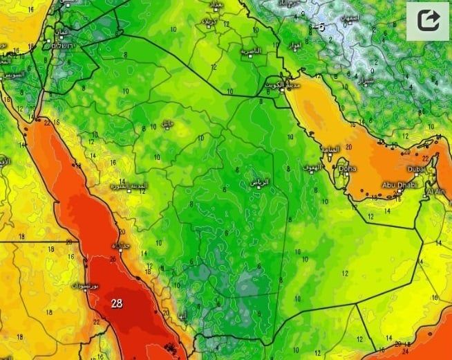 "الكتلة الباردة" الليلة وصباح غد.. "العصيمي": تتراجع بهذه المناطق وهنا تشتد