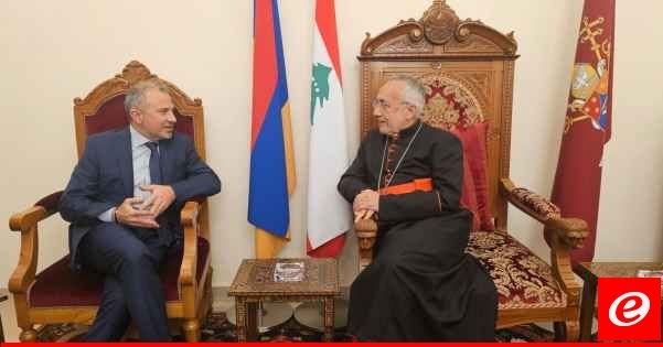 باسيل بحث مع البطريرك ميناسيان الأوضاع العامّة والحضور المسيحي فيها
