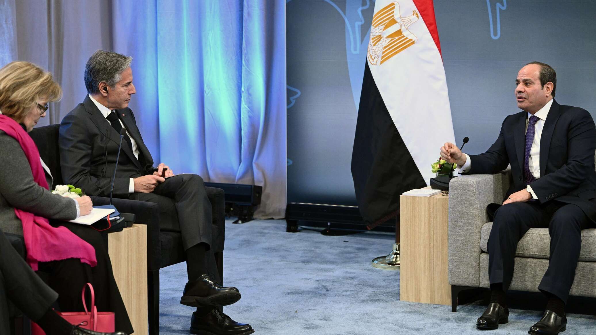 السيسي وبلينكن يؤكدان الرفض التام لمحاولات تهجير الفلسطينيين من أراضيهم