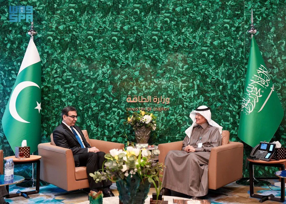 "عبدالعزيز بن سلمان" يجتمع بنظيره الباكستاني ويبحثان تعزيزَ التعاون في "الطاقة المتجددة"
