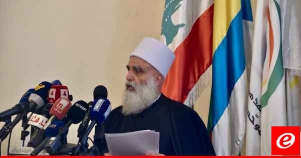 شيخ العقل عرض الاوضاع مع زواره والتقى النائبين السابقين الخليل والحجار ووفودا