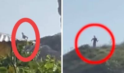 تراند اليوم : بطول 10 أقدام.. شاهد .. متنزهون في البرازيل يدعون رؤية كائنات فضائية على قمة تل