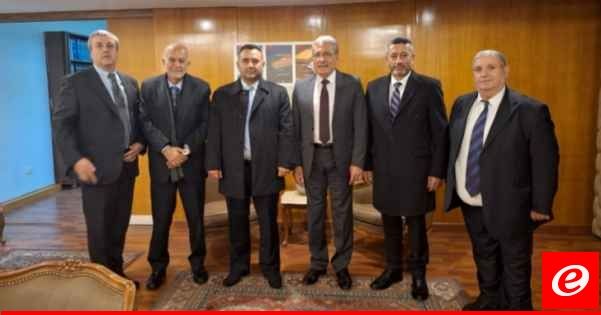 وزير العدل بحث مع وفد من خبراء التخمين العقاري بشؤون نقابية وإدارية