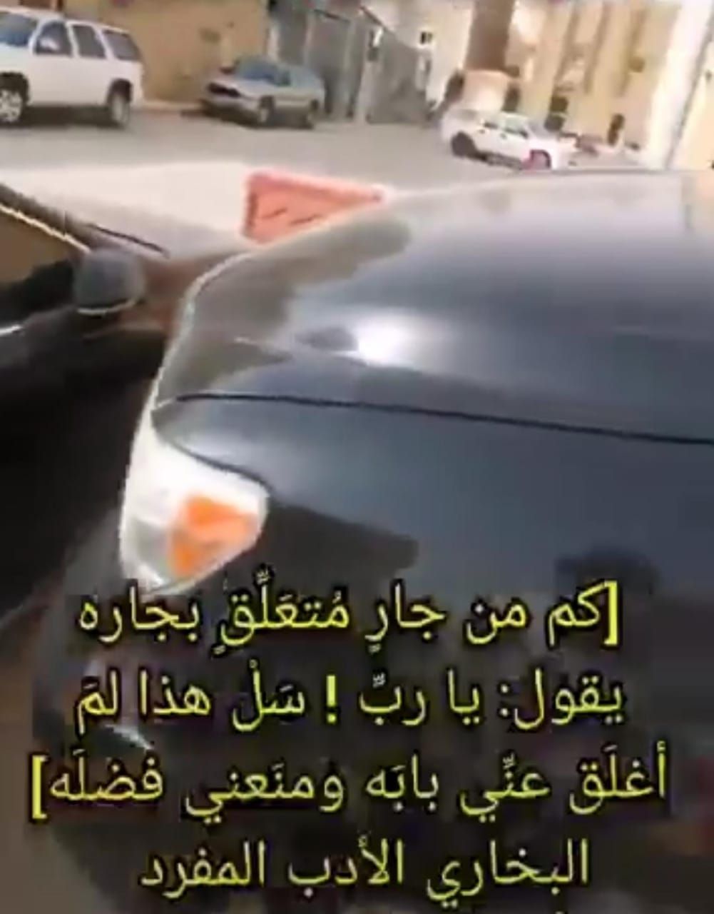 ردة فعل مواطن أغلق عليه جاره طريق مرور سيارته أمام مدخل الجراج..فيديو