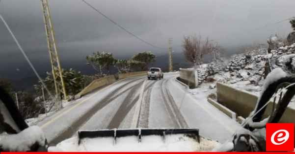 النشرة: طريق شبعا راشيا الوادي سالكة للسيارات الرباعية الدفع بسبب تراكم الثلوج