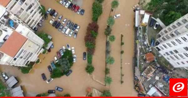 فيضان نهر انطلياس وإنقاذ مواطنين بالكنيسة وحكر الضاهر والسماقية في عكار إثر ارتفاع منسوب الأنهر