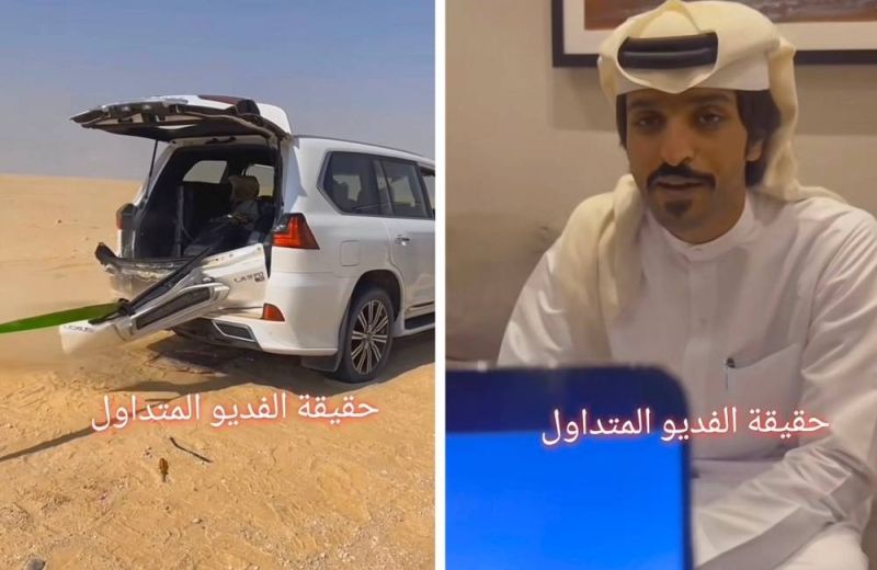 تراند اليوم : بعدما أثار الجدل.. شاهد .. صاحب الجيب اللكزس الذي ظهر في الصحراء يكشف سبب خلعه الباب الخلفي لسيارته