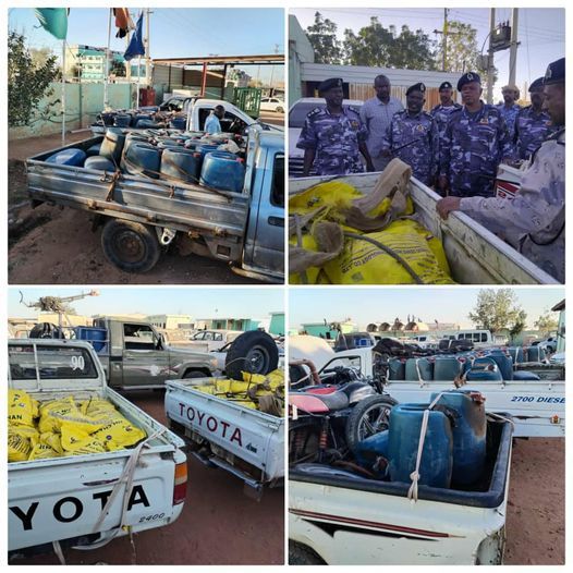 مدير شرطة ولاية نهر النيل يقف على إنجاز إدارة مكافحة التهريب في ضبط مركبات محملة بالوقود