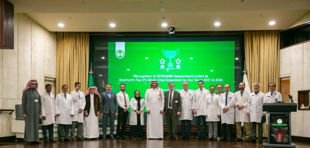 "التخصصي" يكرّم 25 عالماً ضمن قائمة ستانفورد لـ 2% من العلماء الأعلى استشهاداً بأبحاثهم