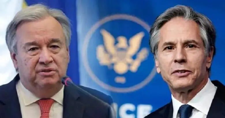 "بلينكن" يبحث مع "غوتيريش" الأزمة الإنسانية في غزة وهجمات الحوثيين