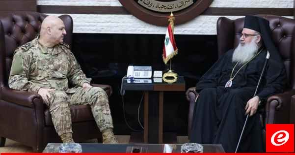 قائد الجيش التقى المطران أنطونيوس سعد وبحثا شؤونًا مختلفة