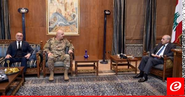 بري التقى قائد الجيش وعرض مع مدير جهاز المخابرات القبرصي وأبو فاعور للأوضاع العامة