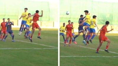 تراند اليوم : "من شابه أباه فما ظلم".. شاهد: نجل كريستيانو يطير في الهواء ويسجل هدفا رائعا لفريق أكاديمية النصر