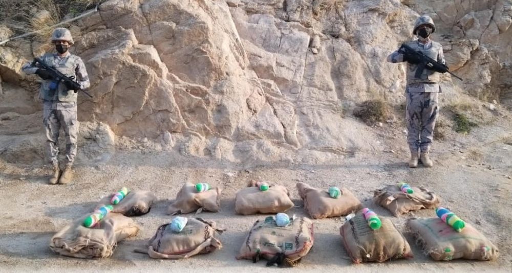 حرس الحدود يحبط تهريب 220 كيلوجرامًا من نبات القات المخدر بجازان
