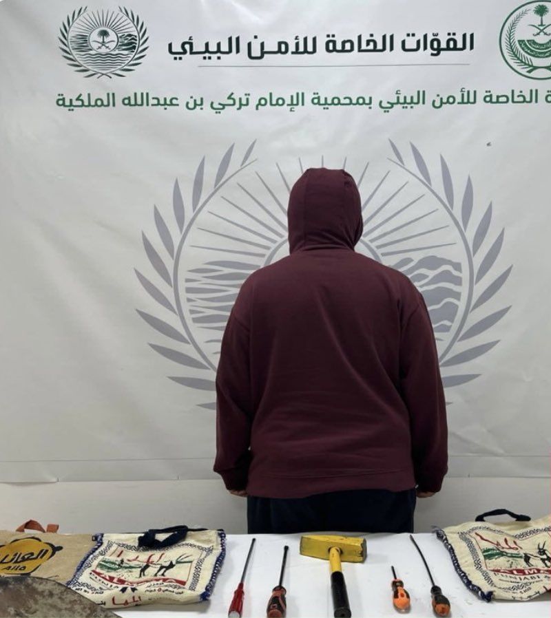 السعودية | القوات الخاصة للأمن البيئي تضبط مخالفًا لنظام البيئة لارتكابه مخالفتي قطع المسيجات ودخوله مناطق محظورة في محمية الإمام تركي بن عبدالله الملكية