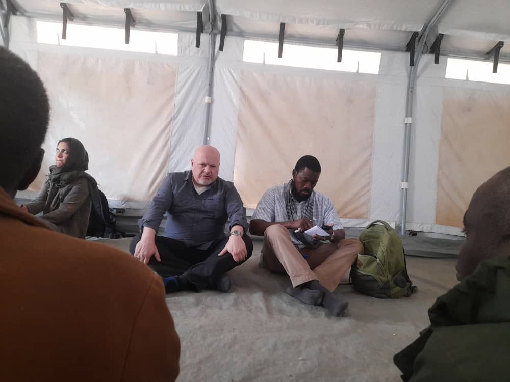 أول ظهور لمدعي الجنائية في معسكرات اللاجئين السودانيين بتشاد