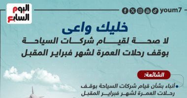 خليك واعى.. لا صحة لوقف شركات السياحة رحلات العمرة لشهر فبراير (إنفوجراف)