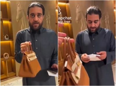 تراند اليوم : شاهد: تاجر حقائب يشتري حقيبة نسائية بـ 47 ألف ريال ويبيعها لزبونة بمبلغ 89 ألف !