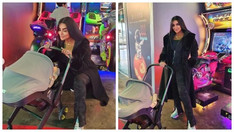 جوري بكر تنشر صورا برفقة ابنها.. والجمهور يعلق: "عروسة باربي"